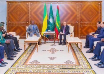 Tête-à-tête entre le Président gabonais Brice Clotaire Oligui Nguema et le Président Mauritanien, Président de l’Union Africaine
