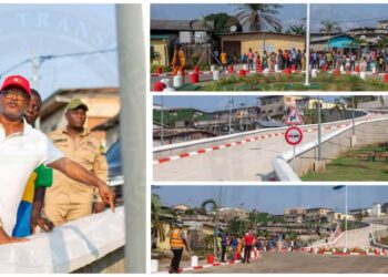 Gabon: à la veille de sa livraison, le Président Brice Clotaire Oligui Nguema visite le chantier de l&rsquo;axe montagne Sainte – camp de police