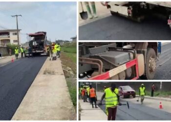 Owendo : début du goudronnage sur l&rsquo;axe carrefour SOBRAGA-Alenakiri