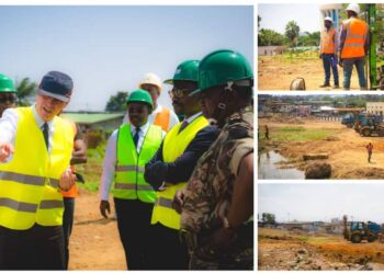 Gabon : les Ministres des TP et de l&rsquo;Économie en inspection sur le chantier du « Boulevard de la Transition »