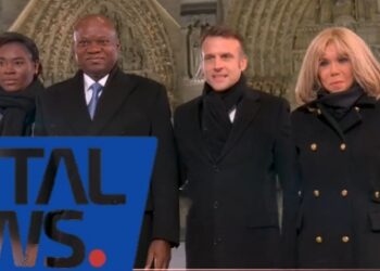 Le Président gabonais Brice Clotaire Oligui Nguema prend part à la cérémonie de réouverture de la Cathédrale Notre-Dame de Paris