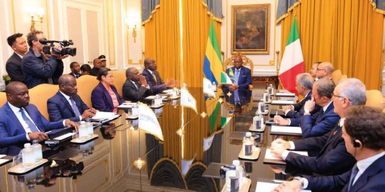 Brice Clotaire Oligui Nguema consolide la coopération économique entre le Gabon et l’Italie