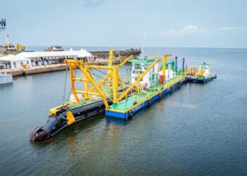 Port-Gentil : NTAM SAS met en service une drague de nouvelle génération et affirme l’expertise gabonaise dans le secteur minier