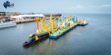 Port-Gentil : NTAM SAS met en service une drague de nouvelle génération et affirme l’expertise gabonaise dans le secteur minier