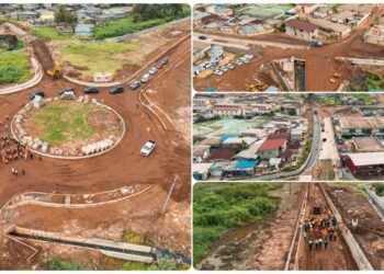 Chantier de modernisation du quartier Akimidjogoni : le projet, d’une envergure techniquement remarquable, présente un taux d’avancement global de 62%