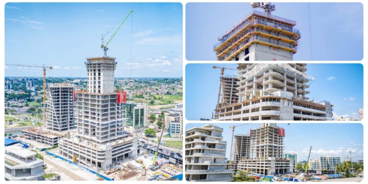 Tour de Libreville : les travaux de bétonnage atteignent près de 70 % de réalisation