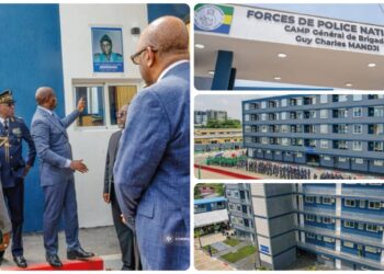 Akemindjogoni : le Président Oligui Nguema inaugure le Camp Général Guy Charles Mandji et remet 69 logements aux forces de police