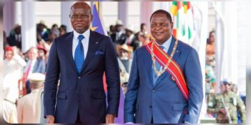 Brice Clotaire Oligui Nguema présent à l’investiture de Faustin Archange Touadéra