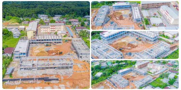 Éducation : l’agrandissement du complexe scolaire d’Ondogo avance à un rythme soutenu