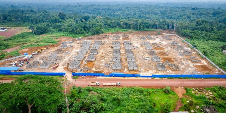 Makokou : le chantier des logements de Mayiga impulsé par Oligui Nguema progresse