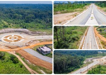 Voie de contournement du grand Libreville : progression remarquable des travaux sur l’axe des 9 Provinces
