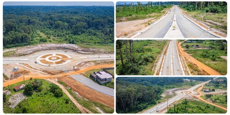 Voie de contournement du grand Libreville : progression remarquable des travaux sur l’axe des 9 Provinces