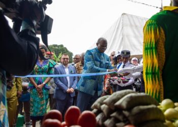 Commerce : à Mindoubé, Oligui Nguema inaugure un nouveau marché et modernise le commerce de proximité
